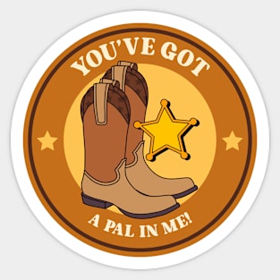 Western Boots Sheriff  Pal Cowboy Boots Sticker